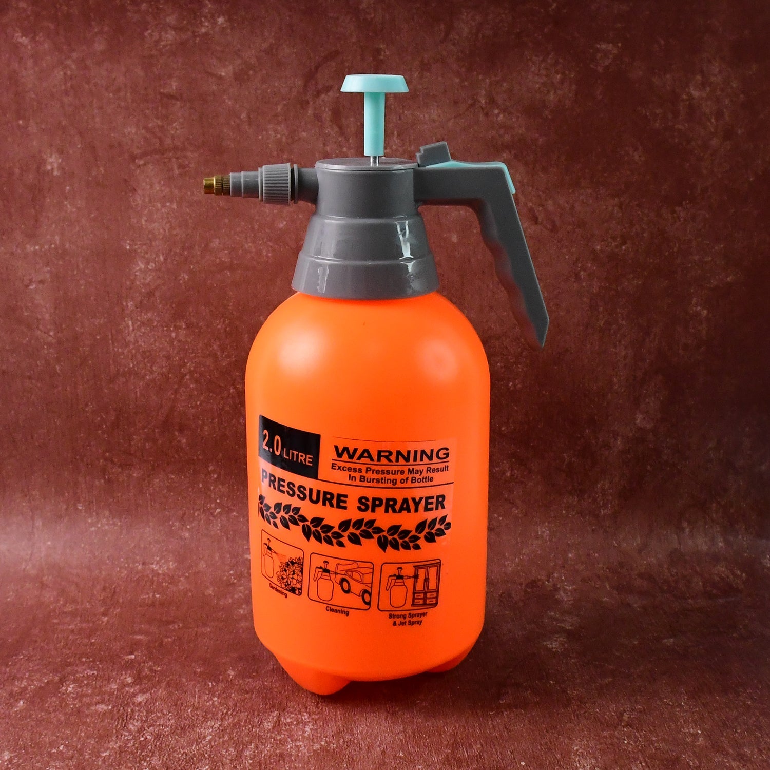 Rear view of the XcelCraft handheld sprayer, showing the continuous spray lock.