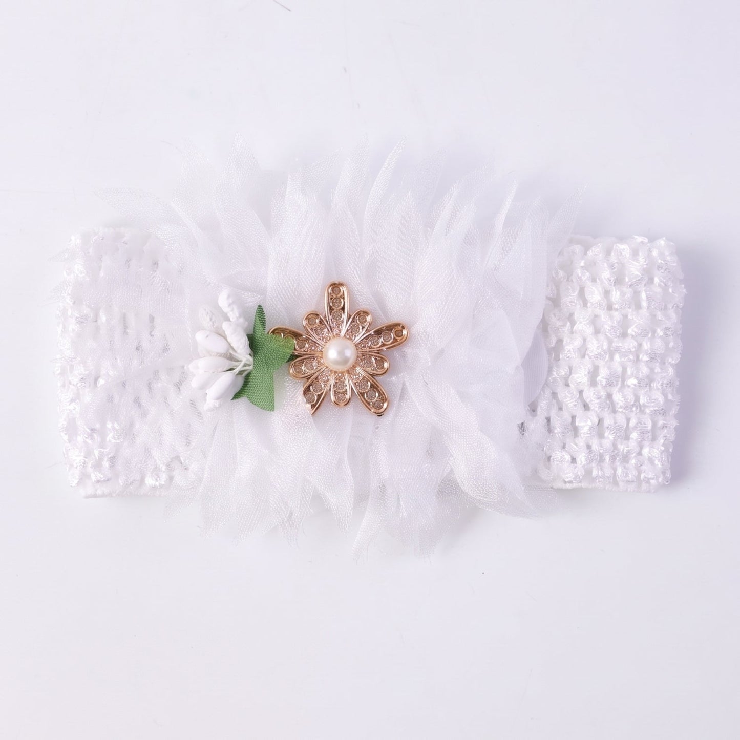 Lightweight baby headband for daily wear, floral design and stretch fit