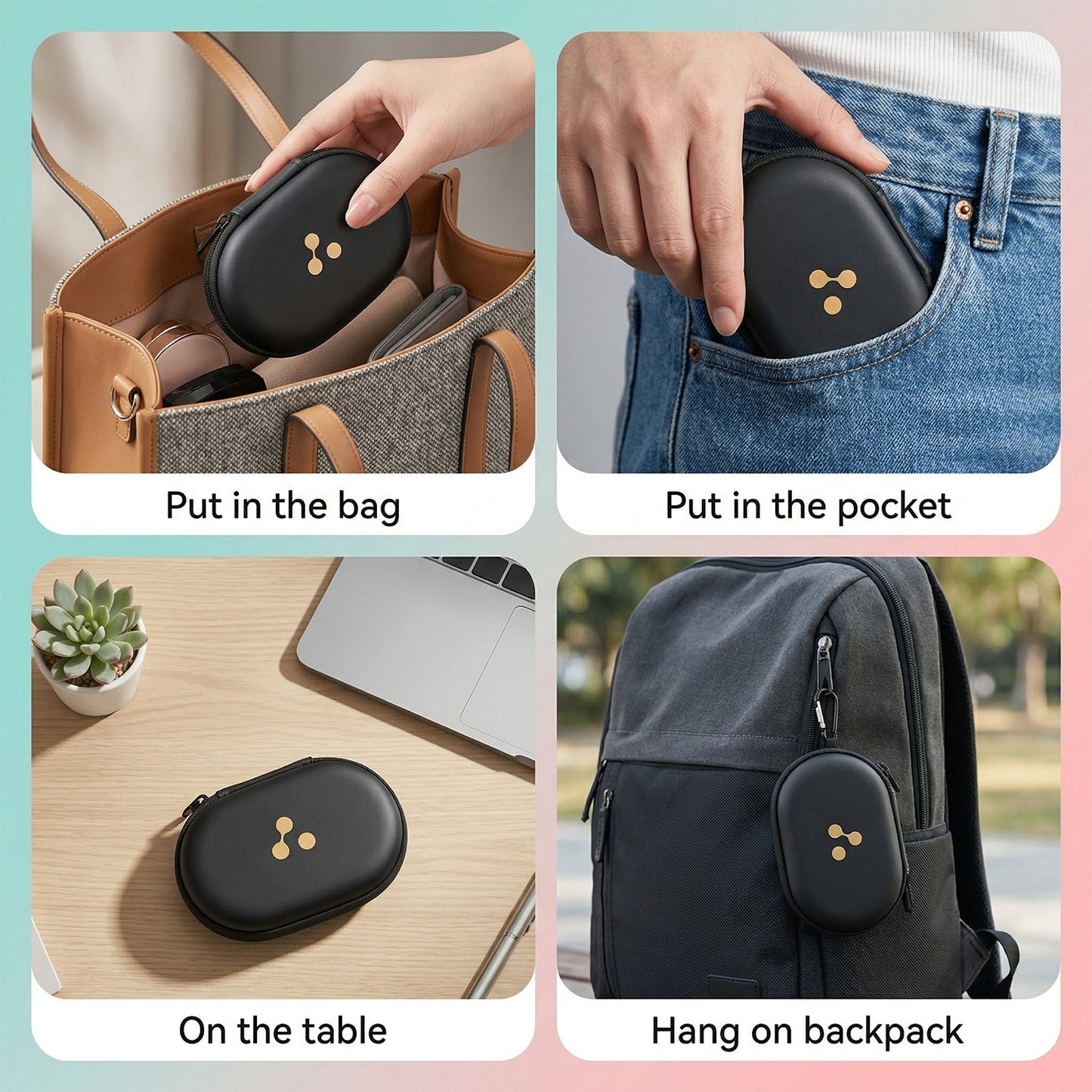 Protective wireless earbud carrying case ideal for travel.