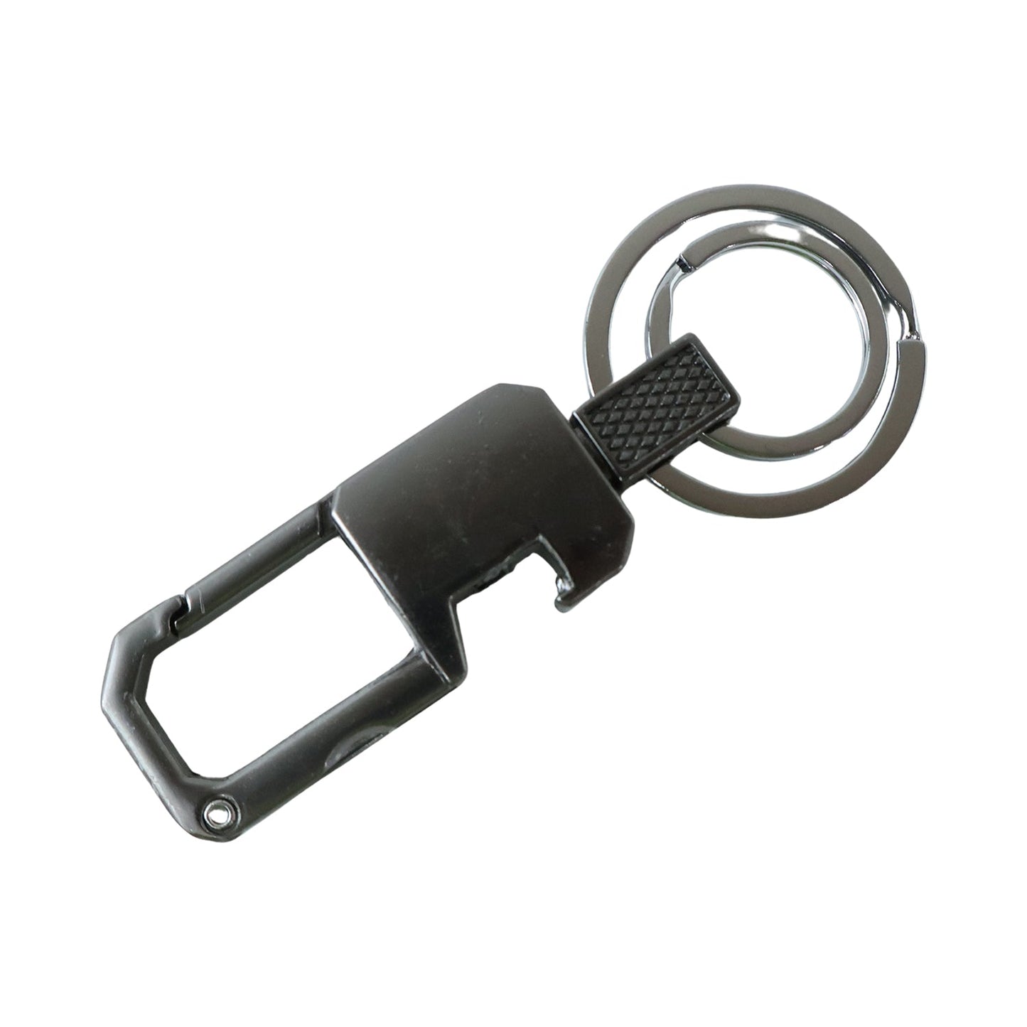 Close-up view of the rotating swivel mechanism on the metal key organizer.