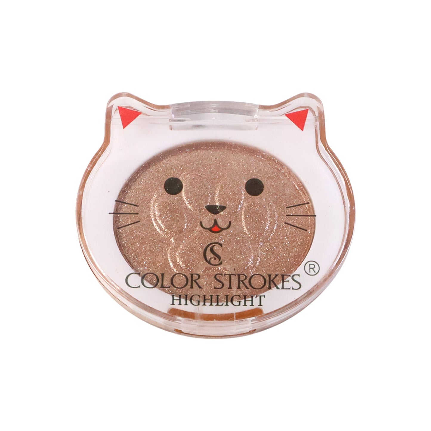 Lightweight shimmer highlighter in a travel-friendly compact