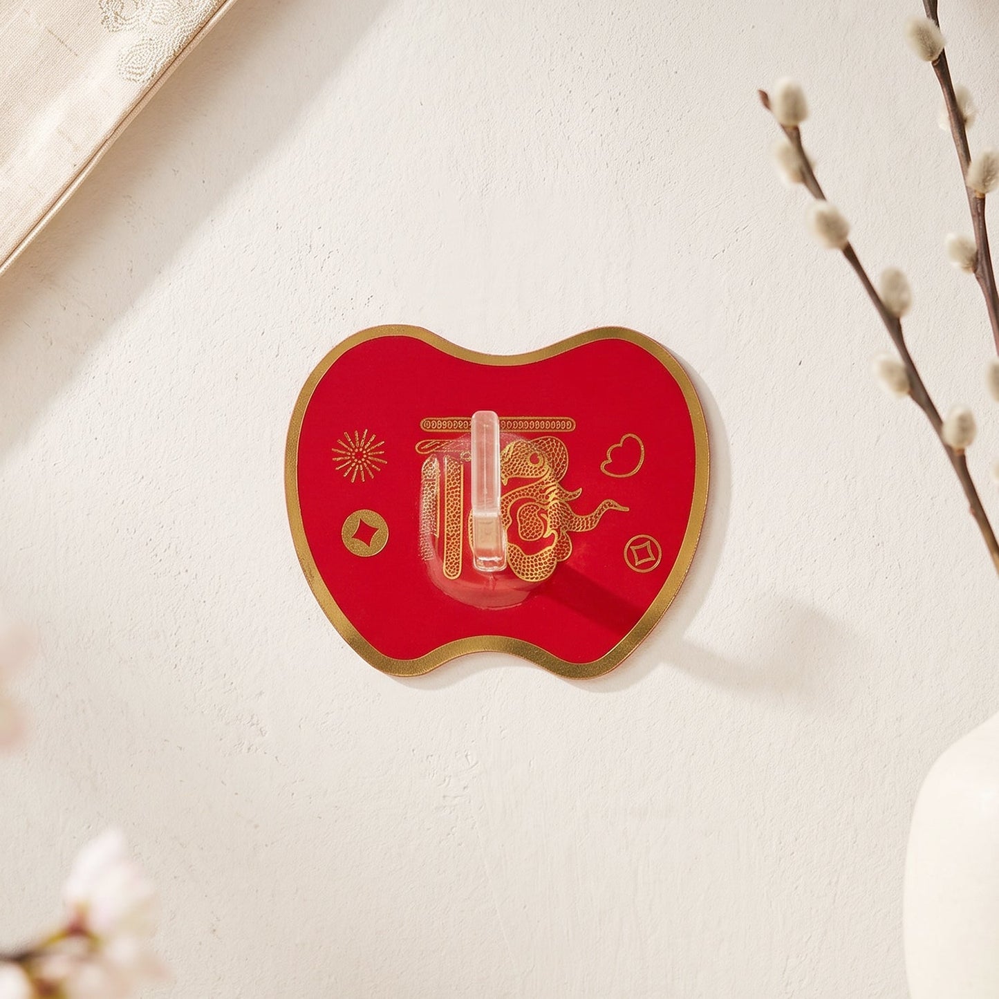 Strong sticky hook for hanging keys, masks and lanyards