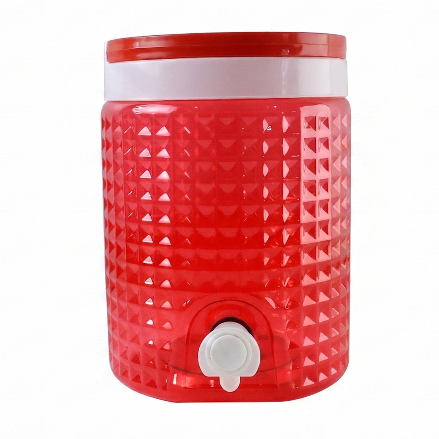 Side view of the 4.5 litre plastic water jug, highlighting the sturdy handle.