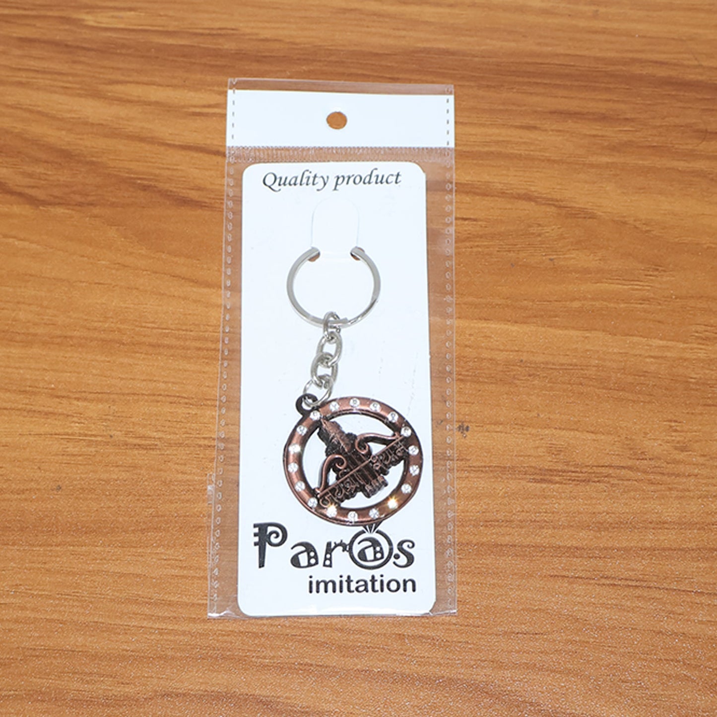 Decorative Jai Shree Shyam keychain with strong ring and spiritual design