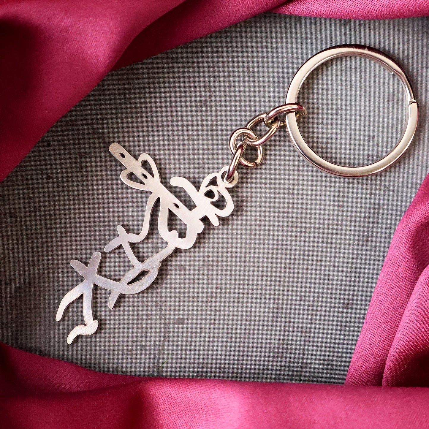 Stylish Krishna flute metal key accessory with intricate laser cut
