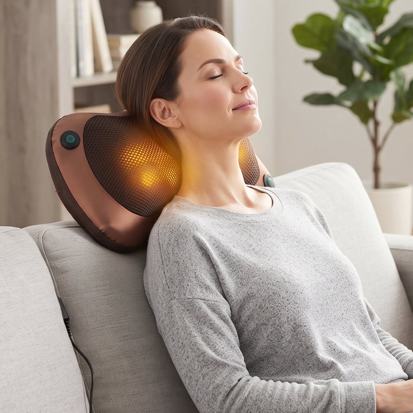 Professional Massage Pillow – Heat & Rollers | Velvet Wellness