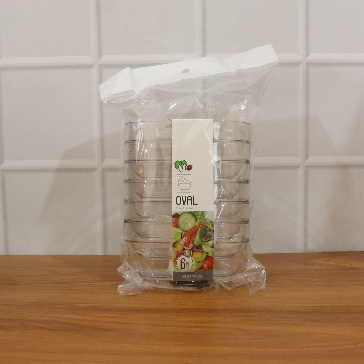 Set of clear plastic serving bowls ideal for daily kitchen needs