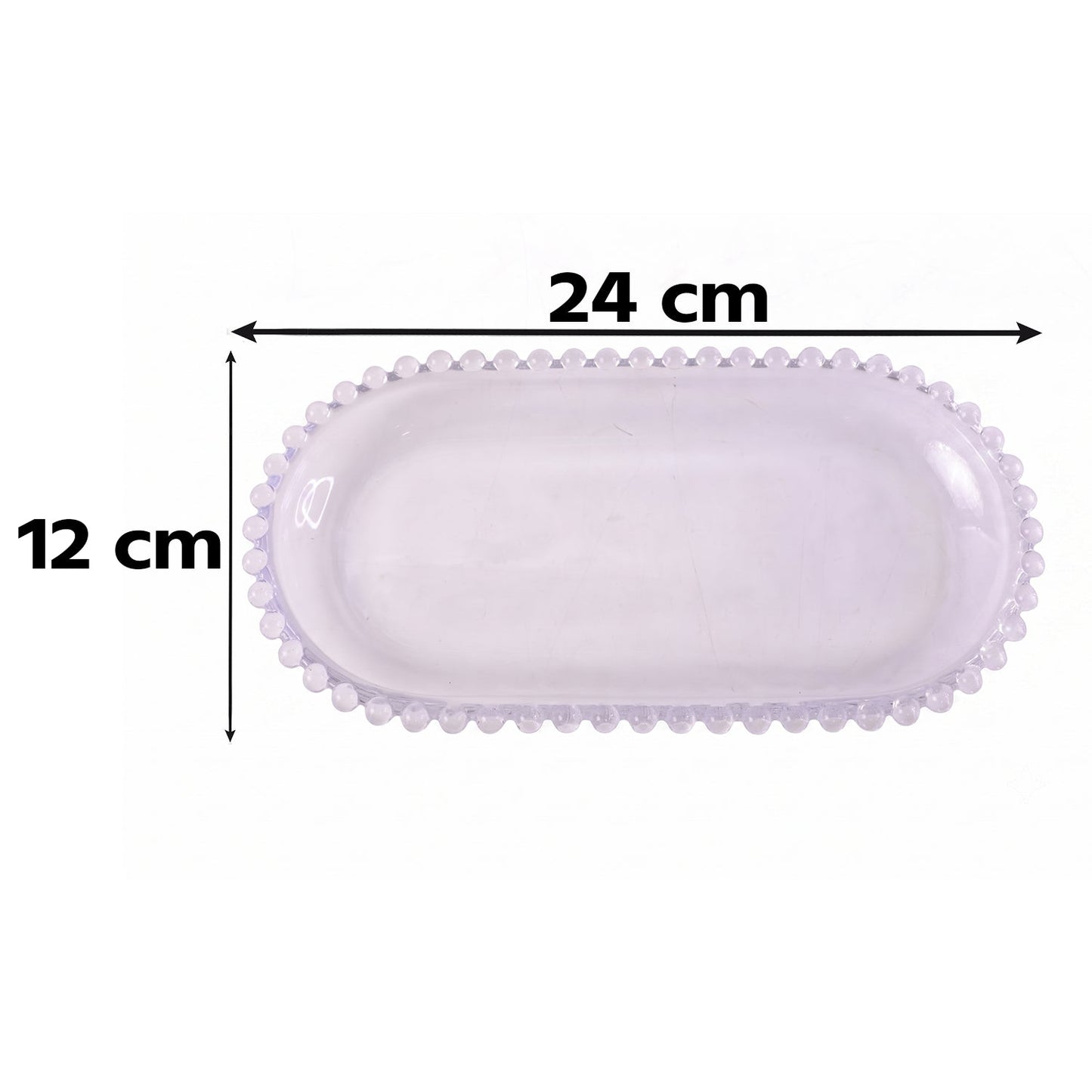 Elegant 9 inch glass serving dish for home and festive use