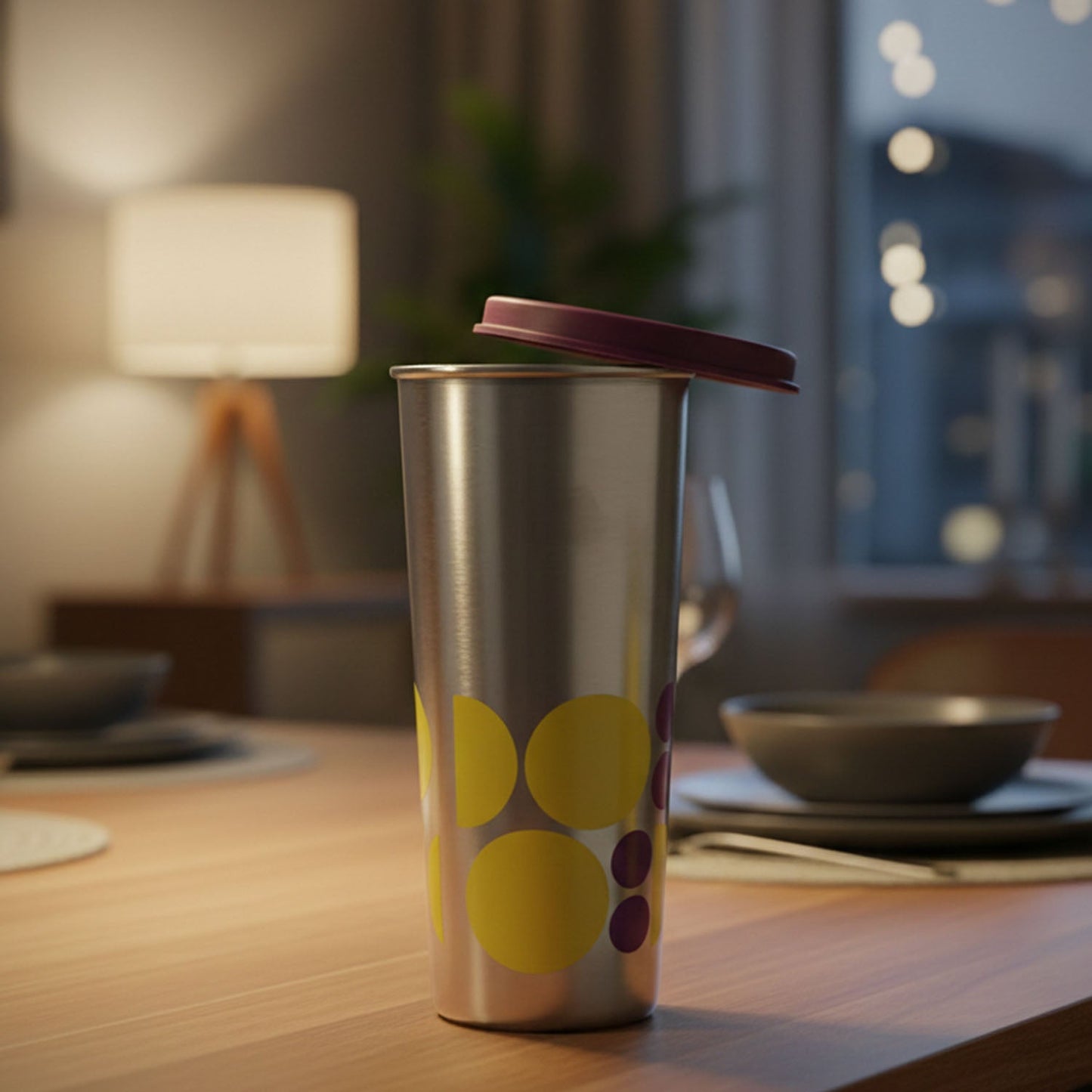 Durable printed travel tumbler 600 ML made of stainless steel