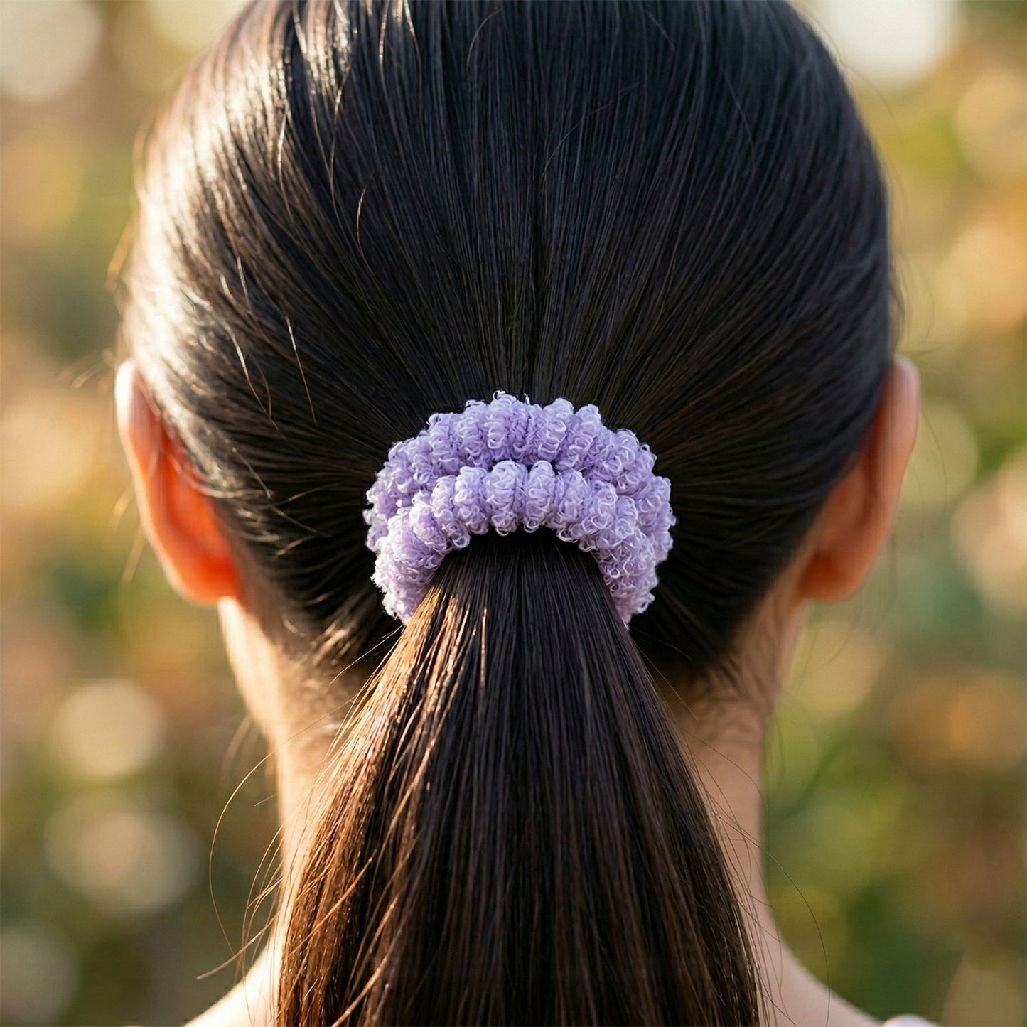 Close-up of soft elastic hair bands