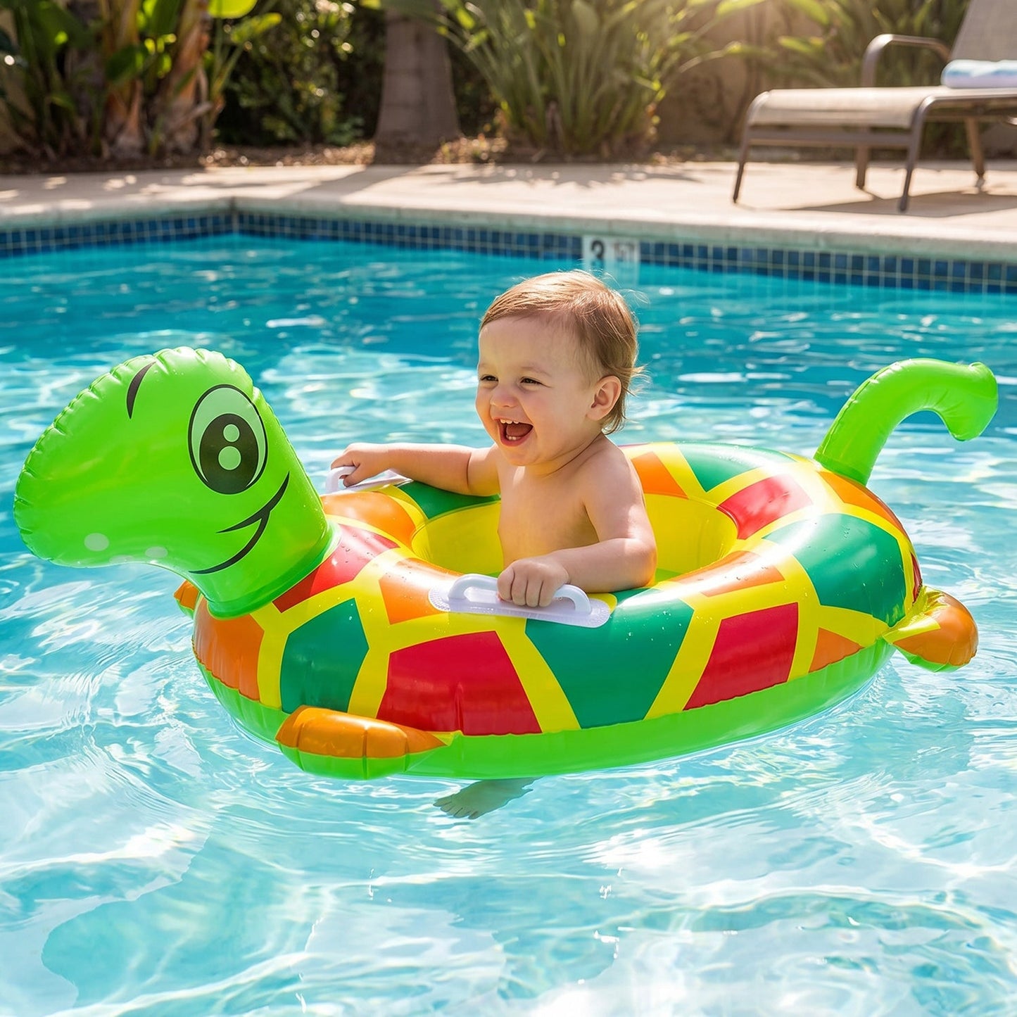 Easy grip swim ring for kids swimming support