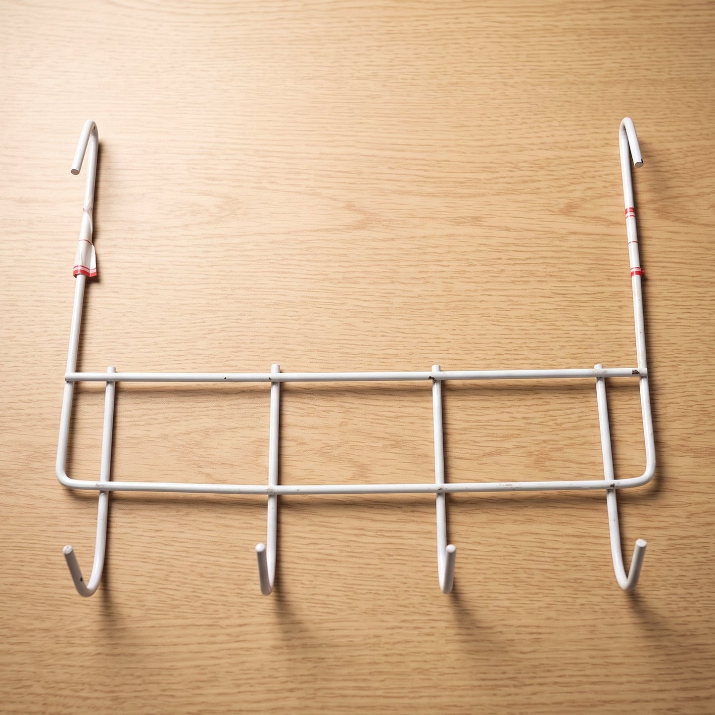 Over the Door Metal Hook Rack – Space Saving 4 Hook Organizer