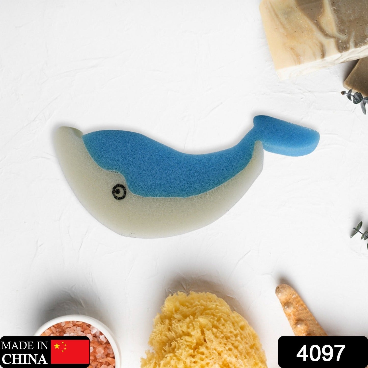 High-quality Dolfin sponge demonstrating its flexibility and strong cleaning material.