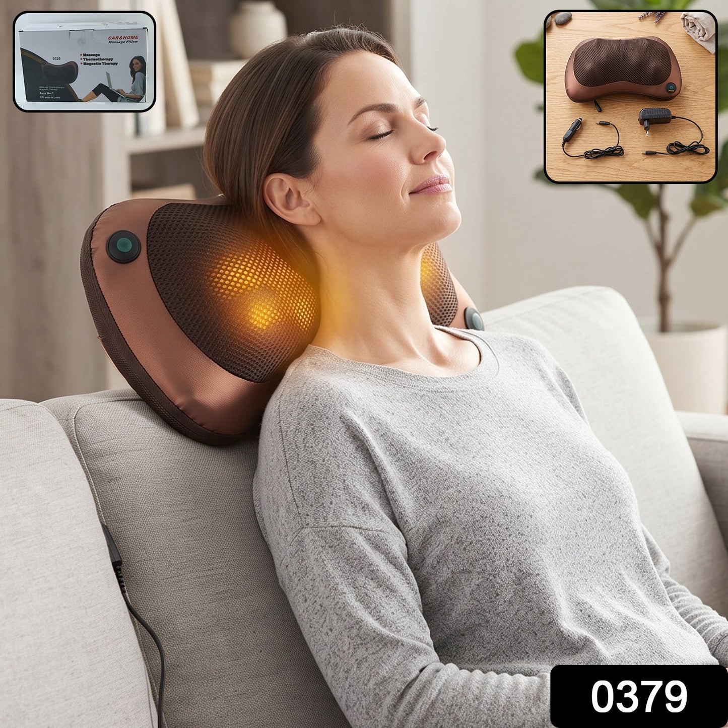 Professional Massage Pillow – Heat & Rollers | Velvet Wellness