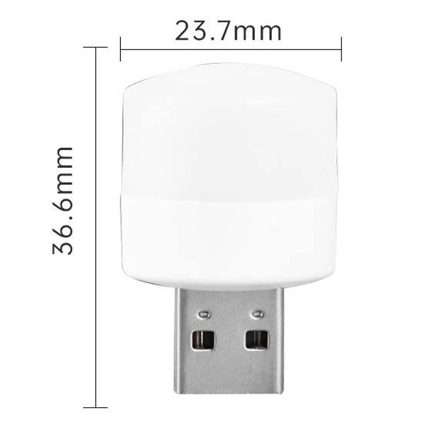 Measuring chart of dimensions for yellow USB LED night lamp